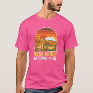 Mesa Verde National Park Cool Retro Style Sunset T-Shirt