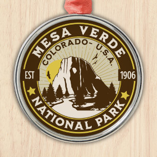 Mesa Verde National Park Desert Landscape Metal Tree Decoration