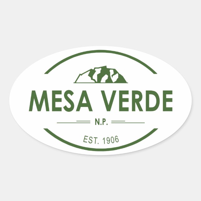 Mesa Verde National Park Oval Sticker (Front)