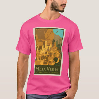 Mesa Verde National Park Poster Minimalist Wall Ar T-Shirt