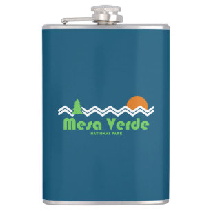 Mesa Verde National Park Retro Hip Flask