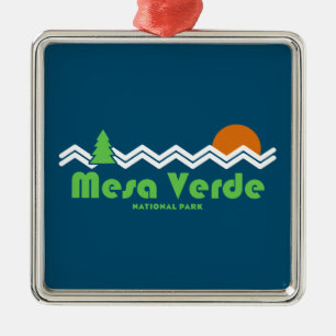 Mesa Verde National Park Retro Metal Tree Decoration