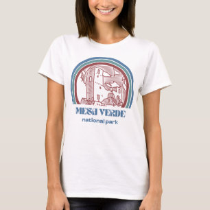 Mesa Verde National Park Retro Vintage Style Outdo T-Shirt