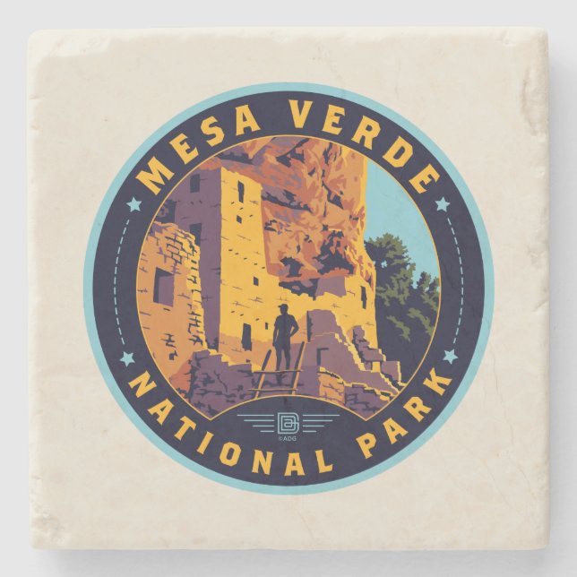 Mesa Verde National Park Stone Coaster (Front)