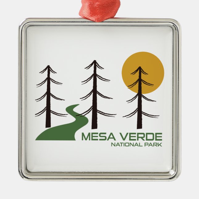 Mesa Verde National Park Trail Metal Tree Decoration (Front)