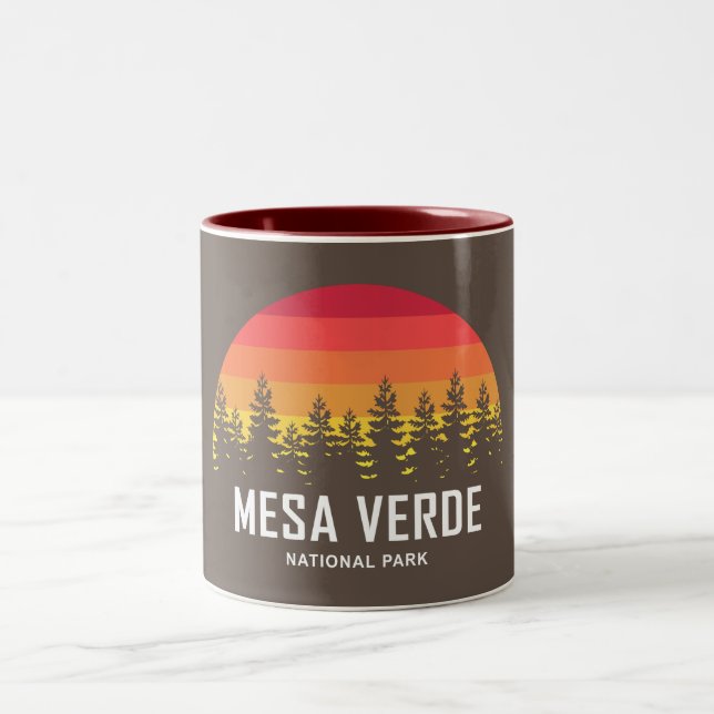 Mesa Verde National Park Two-Tone Coffee Mug (Center)