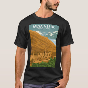 Mesa Verde National Park Vintage Travel Poster T-Shirt
