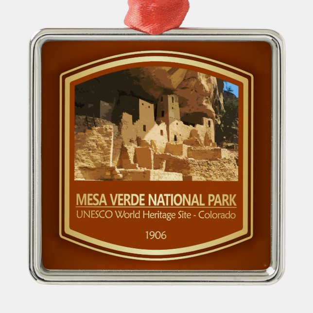 Mesa Verde NP (PF1) Metal Tree Decoration (Front)