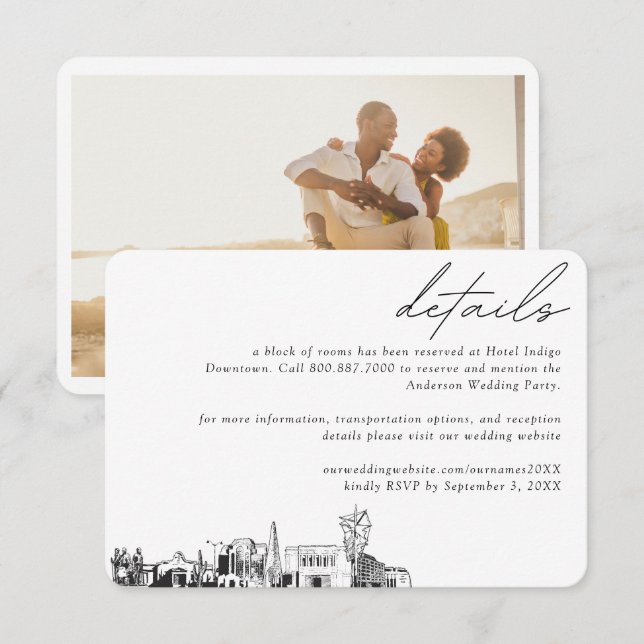 Mesa Wedding Hotel Room Block Details Small Enclosure Card (Front/Back)