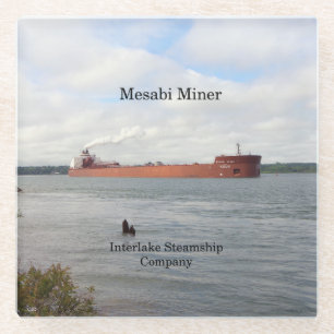 Mesabi Miner glass coaster