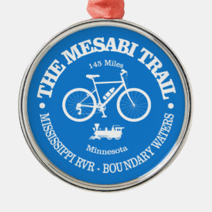 Mesabi Trail (cycling) Metal Tree Decoration