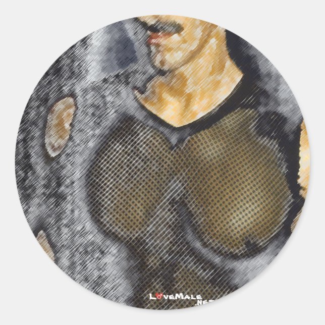 mesh classic round sticker (Front)