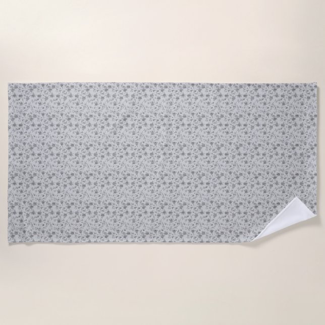 mesh Design Fifty Beach Towel (Front)