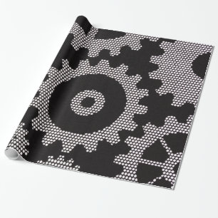 mesh gears wrapping paper