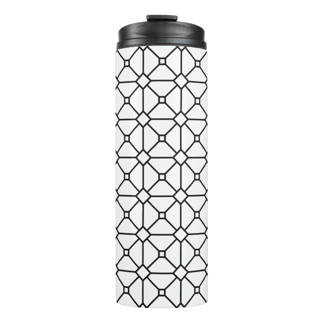Mesh pattern grid grill line thermal tumbler (Front)