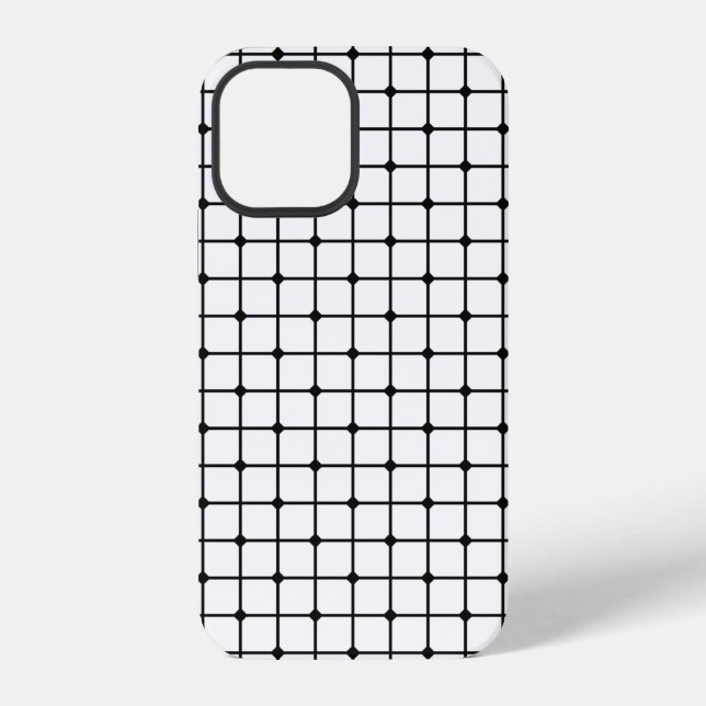 Mesh pattern monochrome geometric iPhone case (Back)