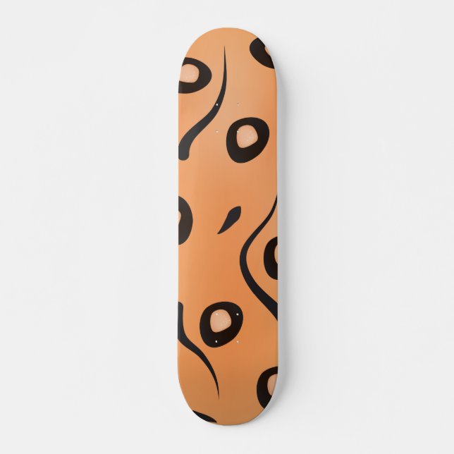 Mesh Wavy Line Pattern Skateboard (Front)