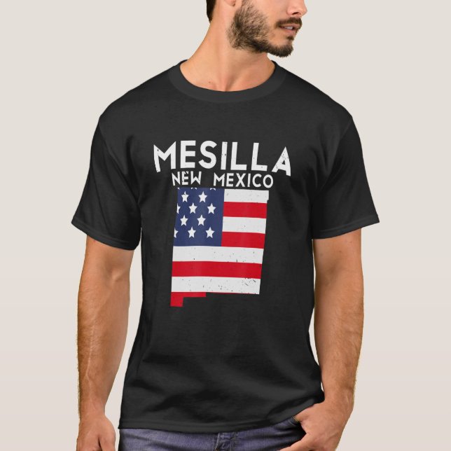 MESILLA USA State America Travel New Mexican New M T-Shirt (Front)