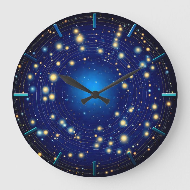 Mesmerised by the Night Sky Large Clock (Front)