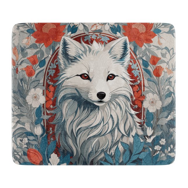 Mesmerising Artic Fox Wildlife  Cutting Board (Front)