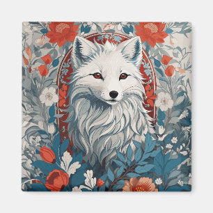 Mesmerising Artic Fox Wildlife Magnet