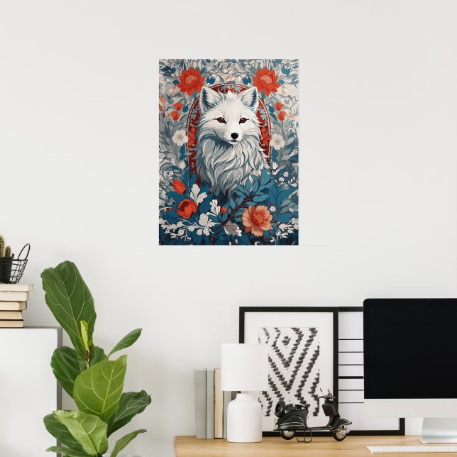 Mesmerising Artic Fox Wildlife  Poster (Home Office)