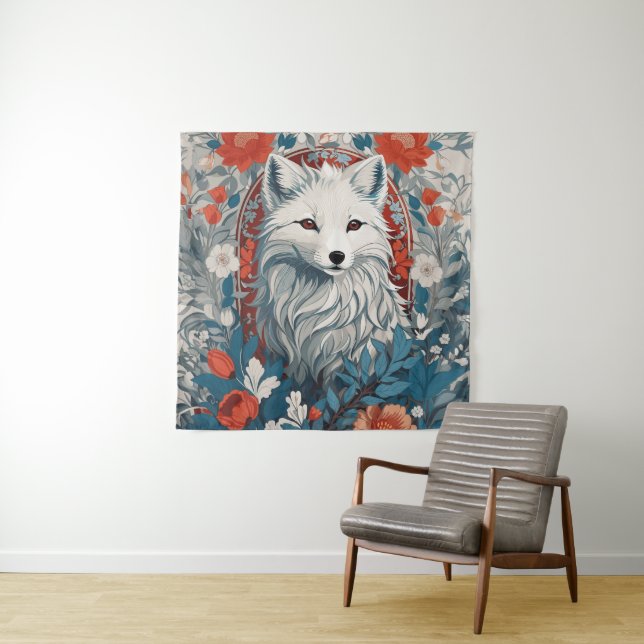 Mesmerising Artic Fox Wildlife  Tapestry (In Situ)