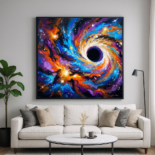 Mesmerising Black Hole - Abstract Cosmic Art Poster