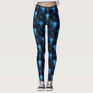 Mesmerising Blue Jellyfish Leggings