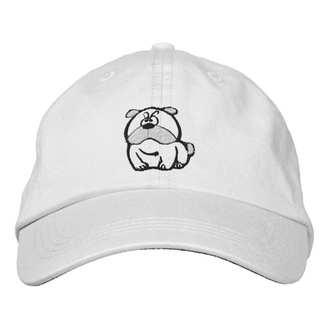 Mesmerising Bulldog Embroidered Hat (Front)