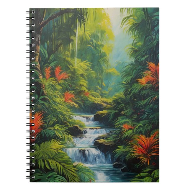 Mesmerising Cascade of a Wild Stream Notebook (Front)