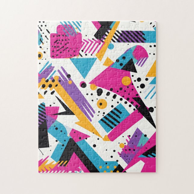 Mesmerising Geometric Shape Patterns: Abstract Art Jigsaw Puzzle (Vertical)