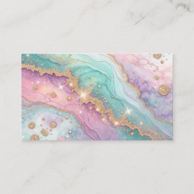 Mesmerising Glitter Opal Background Business Card (Front)