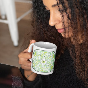 Mesmerising Green Flowers Coffee Mug