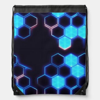 Mesmerising Holographic Cyberpunk Hexagon Tiles