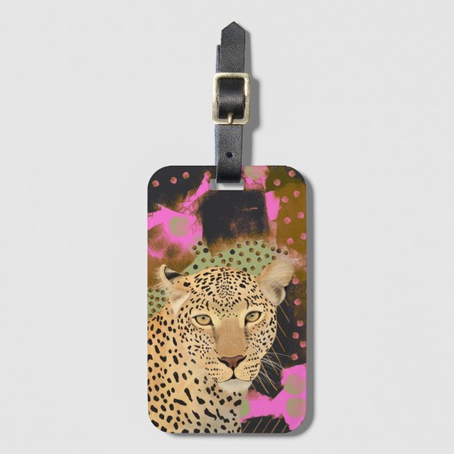 Mesmerising Leopard Luggage Tag (Front Vertical)