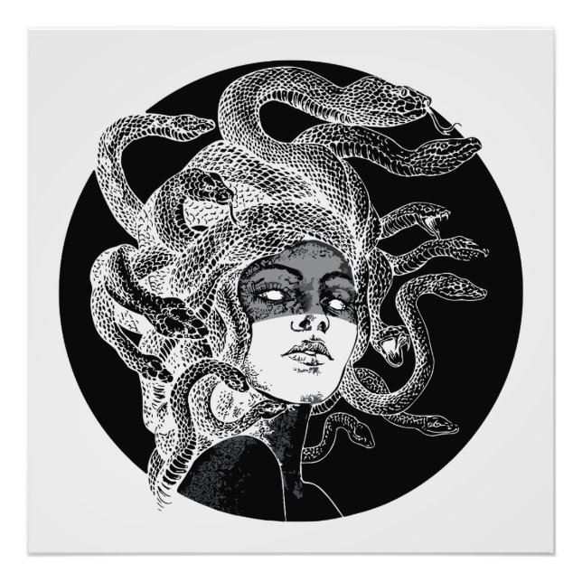 Mesmerising Medusa Art Photo Print (Front)