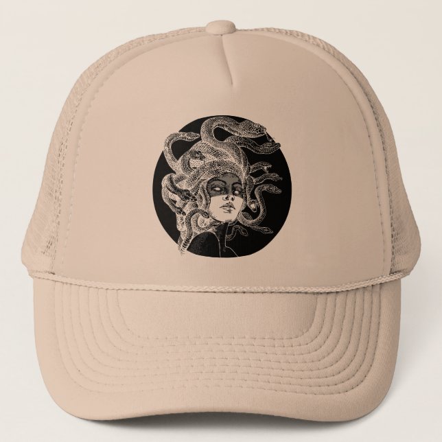 Mesmerising Medusa Art Trucker Hat (Front)