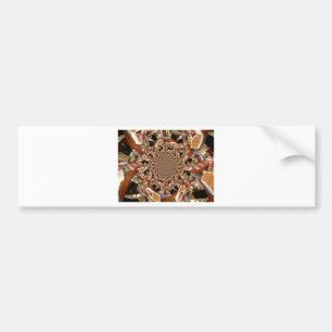 Mesmerising Mosaic of Sushi Brown Colours Bumper Sticker