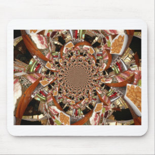 Mesmerising Mosaic of Sushi Brown Colours Mouse Mat