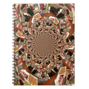 Mesmerising Mosaic of Sushi Brown Colours Notebook