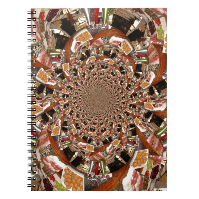 Mesmerising Mosaic of Sushi Brown Colours Notebook (Front)