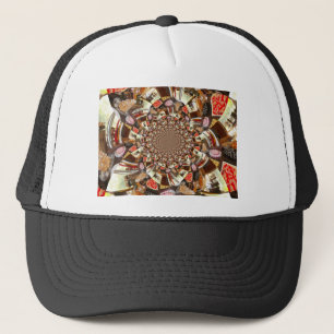 Mesmerising Mosaic of Sushi Brown Colours Trucker Hat