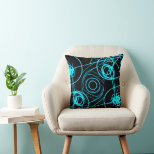 Mesmerising Neon Patterns Art Cushion