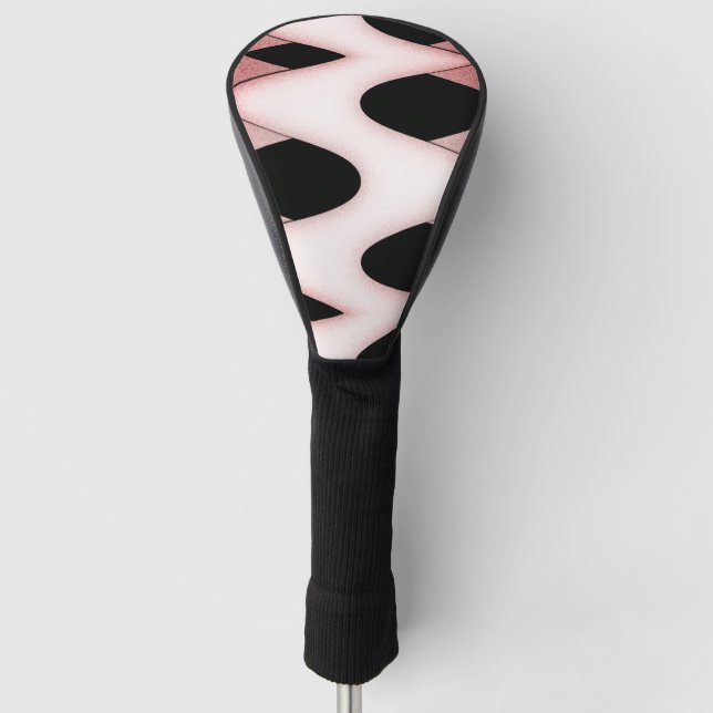 Mesmerising Oriental Pink Waves Golf Head Cover (Front)