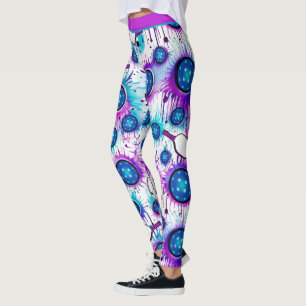 Mesmerising Pickleball Splash  Leggings