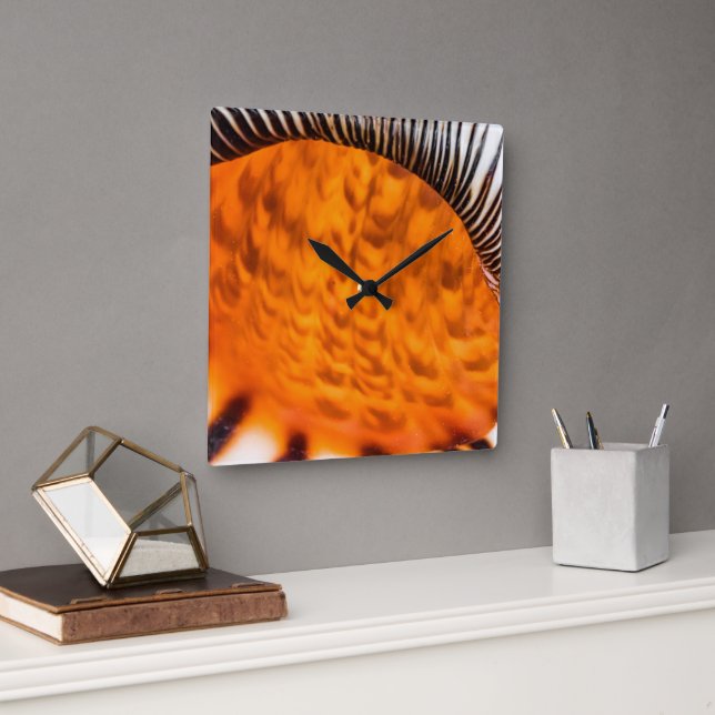 Mesmerising seashell square wall clock (Office)