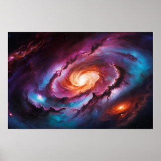 Mesmerising Spiral Galaxy: Cosmic Vortex Poster