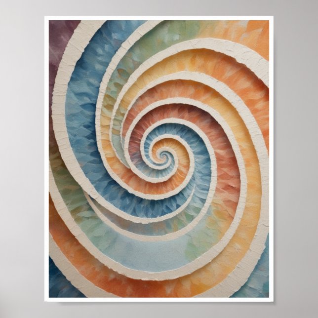 Mesmerising spiral pattern Wall Art Decor Poster (Front)