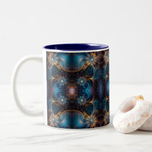 Mesmerising Swirling Mandelbrot Motifs – Fractal A Two-Tone Coffee Mug